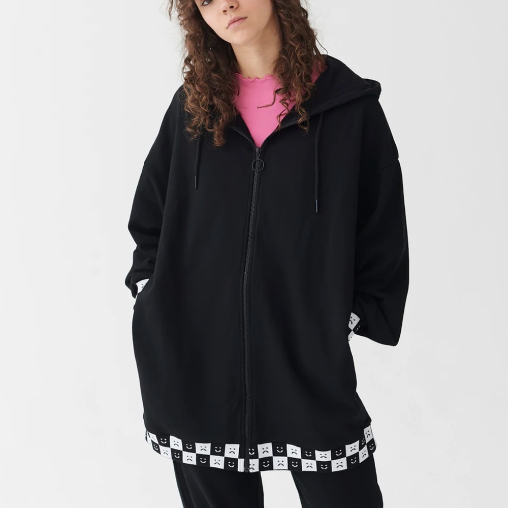 Lazy Oaf Happy Sad Slouchy Hoodie